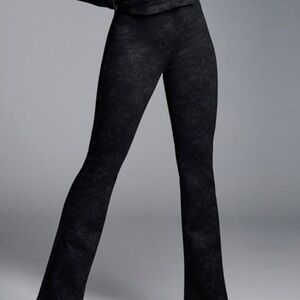 Jessica Simpson Black Laced Floral Flare Pull On Pants, 27